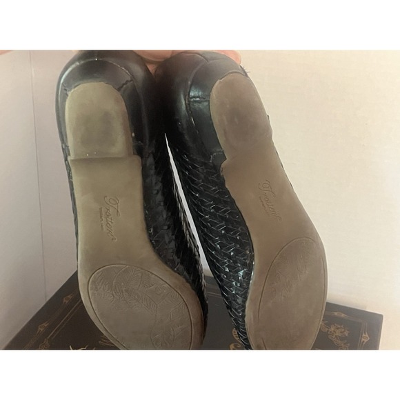 Trotters Black Leather Woven Loafers 8.5‎ N (Narrow) Women's Flat Shoes - Picture 3 of 4